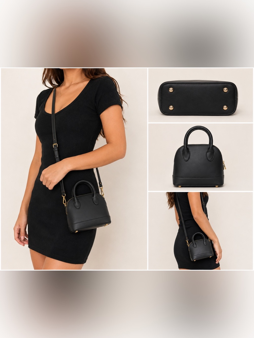 FOREVER 21 SATCHEL CROSSBODY BAG - BLACK (NEW WITH TAGS)